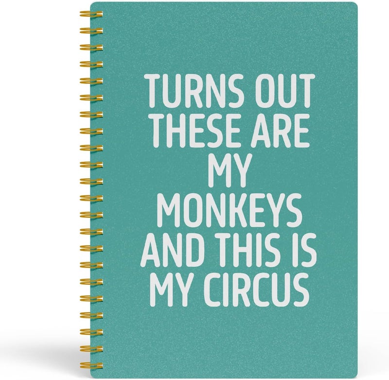 EKGJW Funny Notebooks for Work,Turquoise Aesthetic Journal, Funny Boss Day Gifts, Boss Gifts for Men Women, Funny Gifts for Boss, Boss Office Decor, Spiral Notebook 5.5x8.3 Inch - Image 1